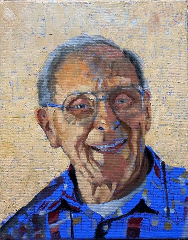 Johan, 2021, 24 x 30 cm. Olieverf op doek